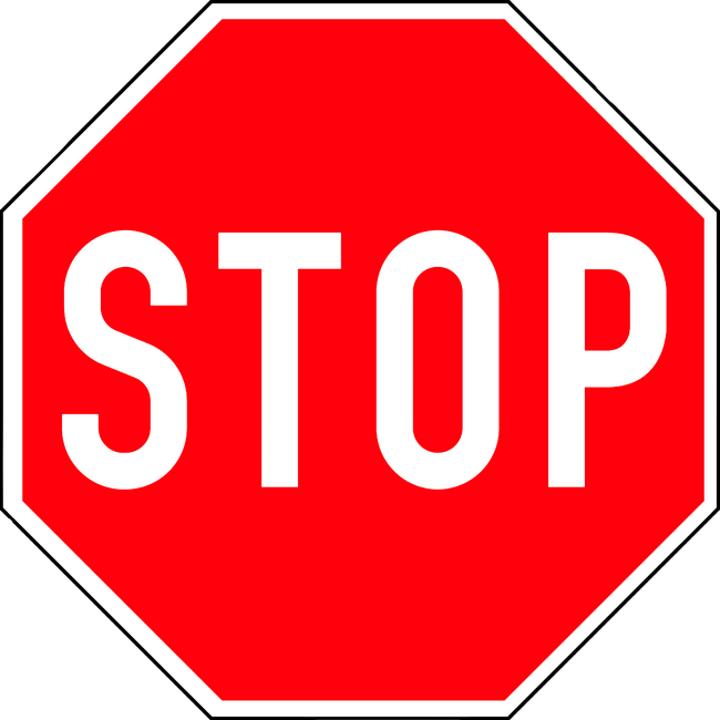 STOP fehér | ModerneImageArt | MIA